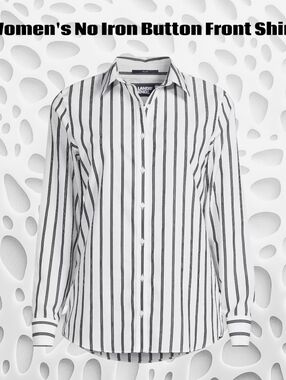 Lands' End Women's No Iron Button Front Shirt